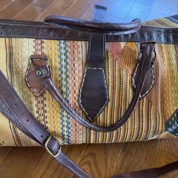 Kilim Leather Duffle Bag - Picture 5 of 11